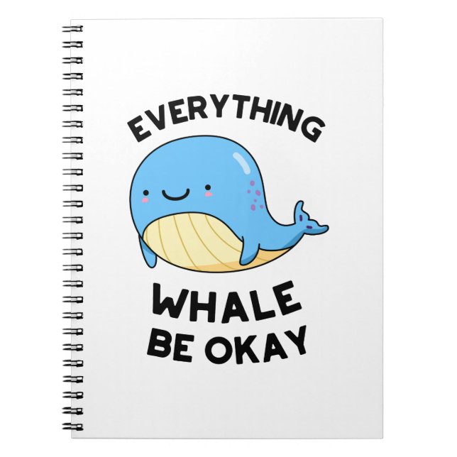 Carnet Tout Baleine être d'accord amusant jeu de baleine (Devant)