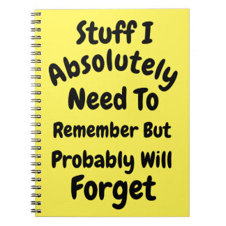 Carnet Tout Ce Dont Je Dois Absolument Me Souvenir, Mais