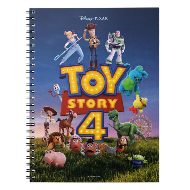 Carnet Toy Story 4 | Jouets sur le terrain Poster (Devant)