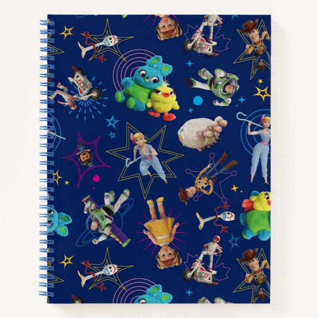 Carnet Toy Story 4 | Motif Jouets bleus (Devant)