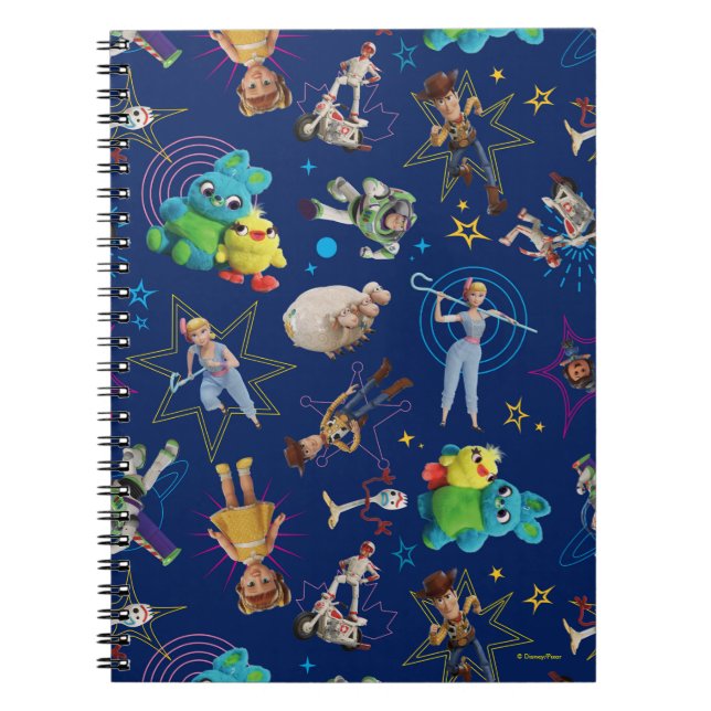 Carnet Toy Story 4 | Motif Jouets bleus (Devant)