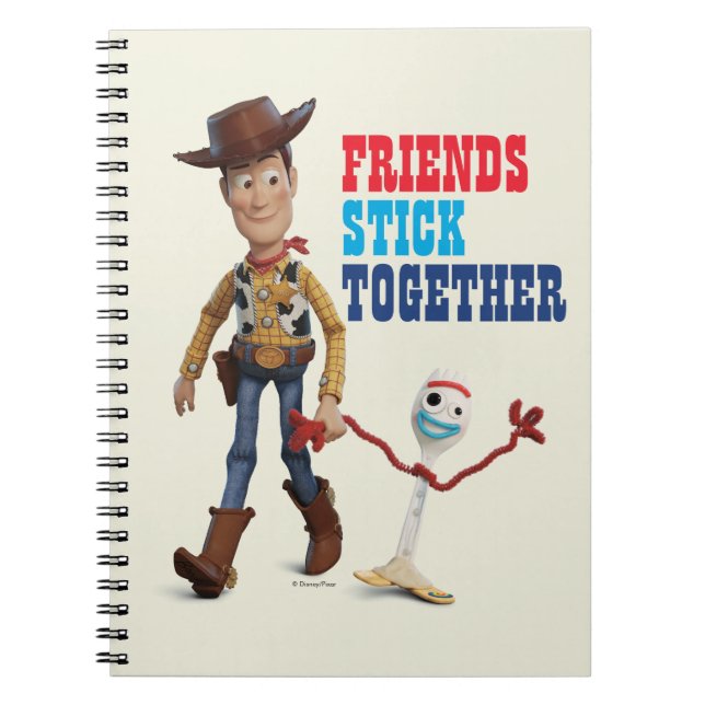 Carnet Toy Story 4 | Woody & Forky Walking Together (Devant)