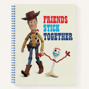 Carnet Toy Story 4 Woody & Forky Walking Together