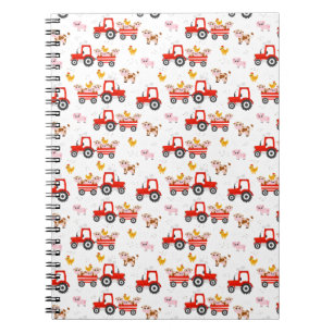 Carnet Tracteur Avec Animaux De Ferme