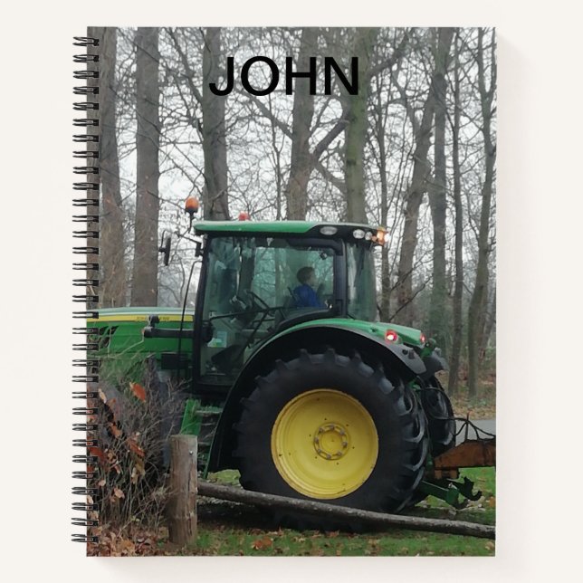 Carnet tracteur vert et jaune. (Devant)