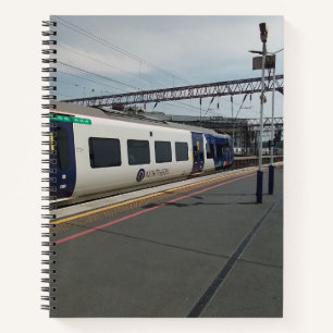 Carnet Train bleu et blanc