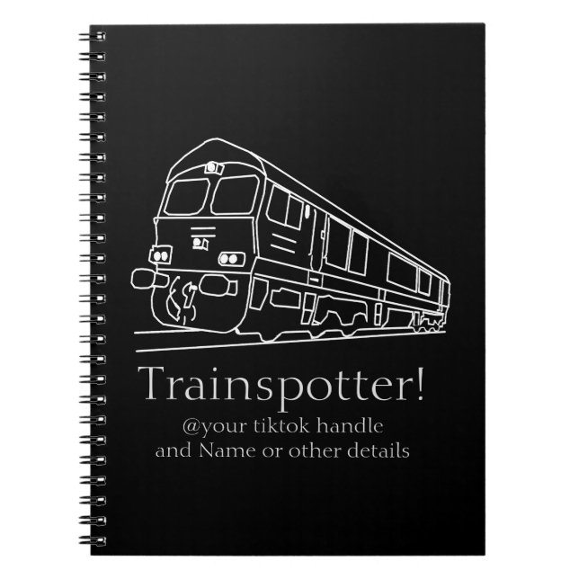 Carnet Trainspotter Classe 66 Train Chemin de fer Railfan (Devant)