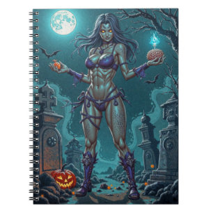 Carnet Traite d'Halloween ou ami Zombie w Cerveau