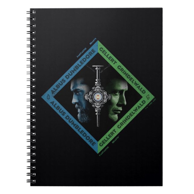 Carnet Tranche sanguine Dumbledore & Grindlewald Graphiqu (Devant)