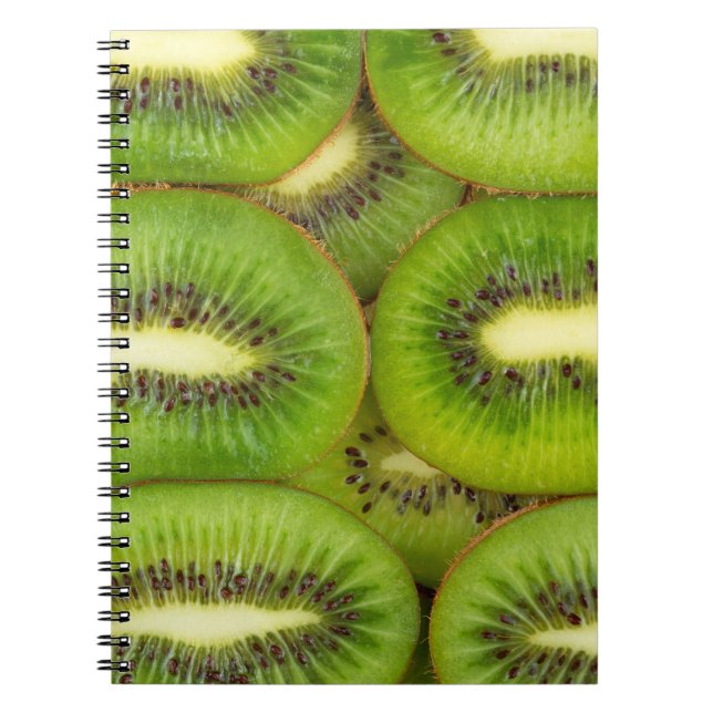 Carnet Tranches de kiwi frais et mûrs en brun de rôti, c (Devant)