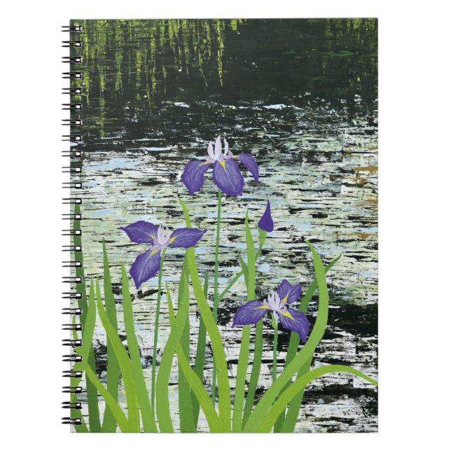 carnet "Tranquillité" Iris violet (Devant)