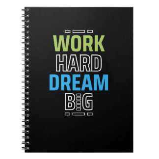 Carnet Travail Dream dur Grosse proposition motivationnel