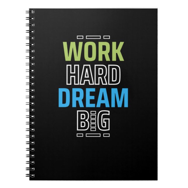 Carnet Travail Dream dur Grosse proposition motivationnel (Devant)