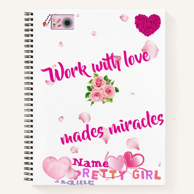 Carnet Travailler avec l'amour fait des miracles" Inspira (Devant)