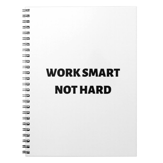 Carnet Travailler intelligemment, pas dur (Devant)