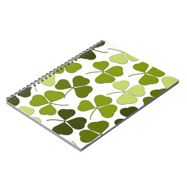 Carnet Trèfle vert dans une variété de nuances (Côté gauche)