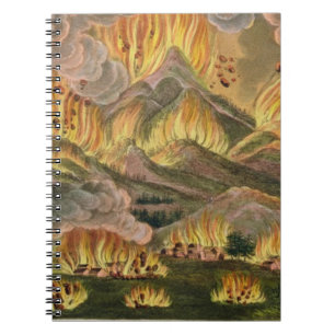 Carnet Tremblement de terre et éruption de la montagne