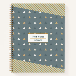 Carnet triangle motif Abstrait