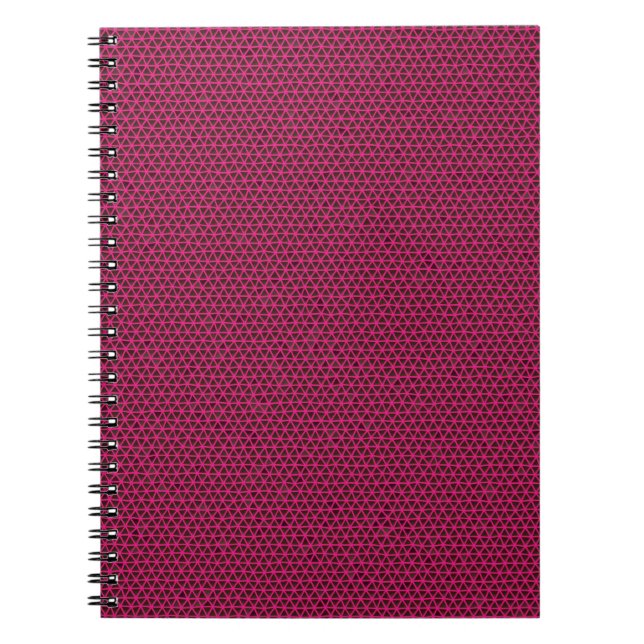 Carnet Triangles Fuchsia sur ordinateur portable Black Sp (Devant)