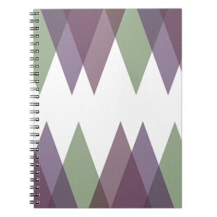 Carnet Triangles mauve et vert