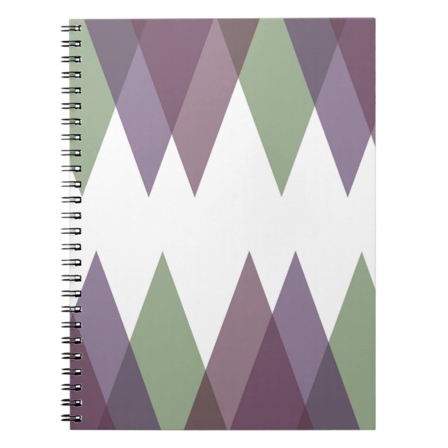 Carnet Triangles mauve et vert (Devant)