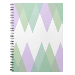 Carnet Triangles vert et lilas