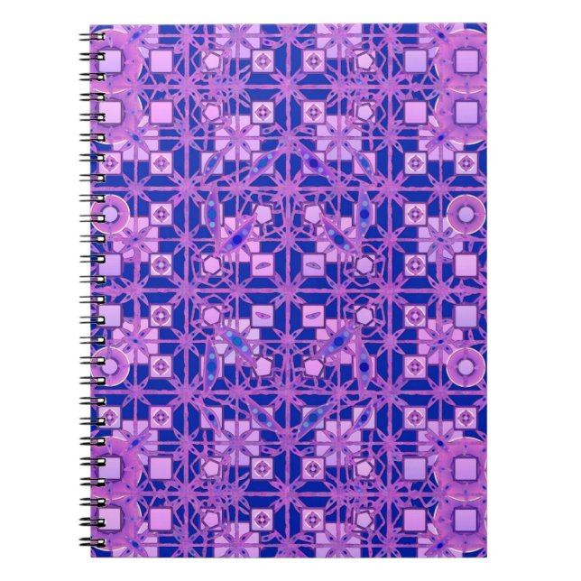 Carnet Tribal Batik - tons violets (Devant)