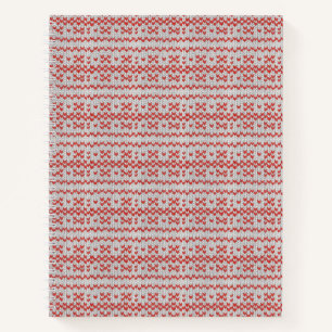 Carnet tricot nordique ROUGE 8,5x11