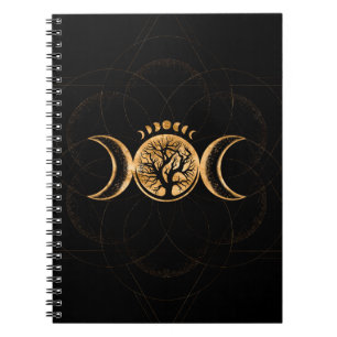 Carnet Triple Lune - Arbre de vie Ornement