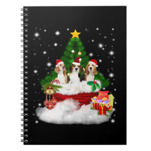 Carnet Trois Père Noël Beagle Avec Arbre De Noël