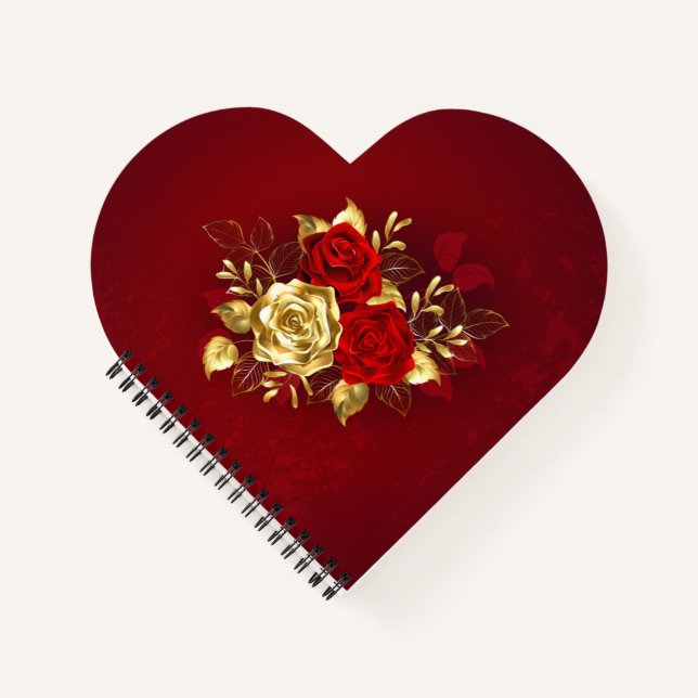 Carnet Trois Roses de bijoux (Devant)