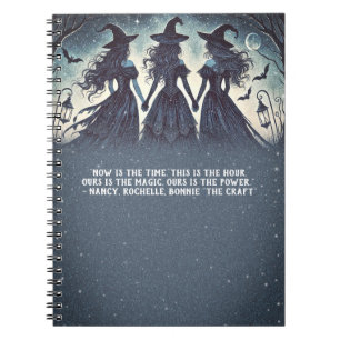 Carnet Trois Sorcières la Nuit Grimoire étoilé d'Hallowee