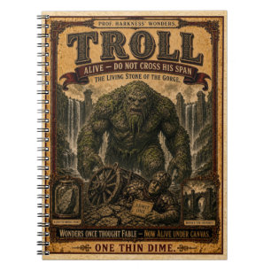 Carnet Troll, Monstre de Cirque Vintage