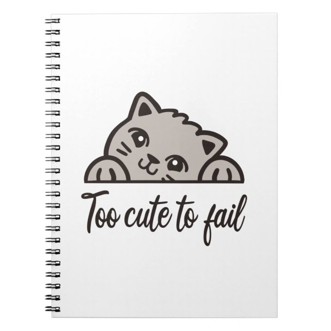 Carnet Trop mignon pour échouer (Devant)