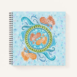 Carnet Tropical Koi Mandala   Art Zen Océan Vibrant