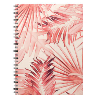 Carnet Tropical Palm Feuille, Hawaiian Stylish Motif.