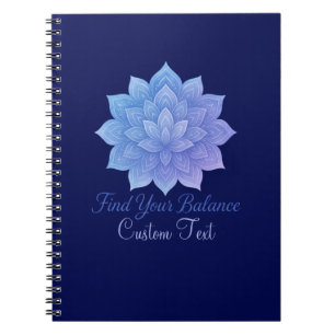 Carnet Trouver votre solde Aquarelle Mandala personnalisa