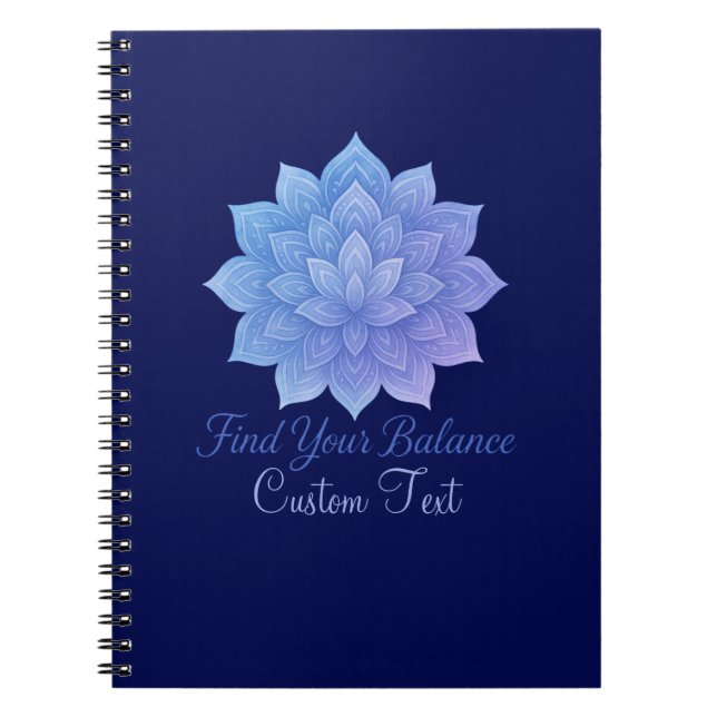 Carnet Trouver votre solde Aquarelle Mandala personnalisa (Devant)