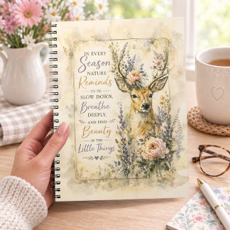 Carnet Trouvez la beauté dans les petites choses Cerf Aqu