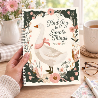 Carnet Trouvez la joie dans les choses simples Oie