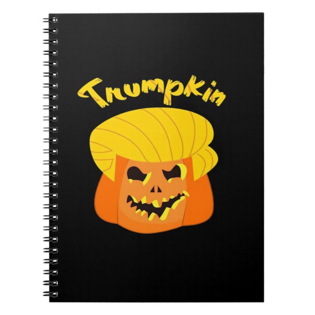 Carnet Trumpkin Citrouille Halloween Design - Retro Sloga (Devant)