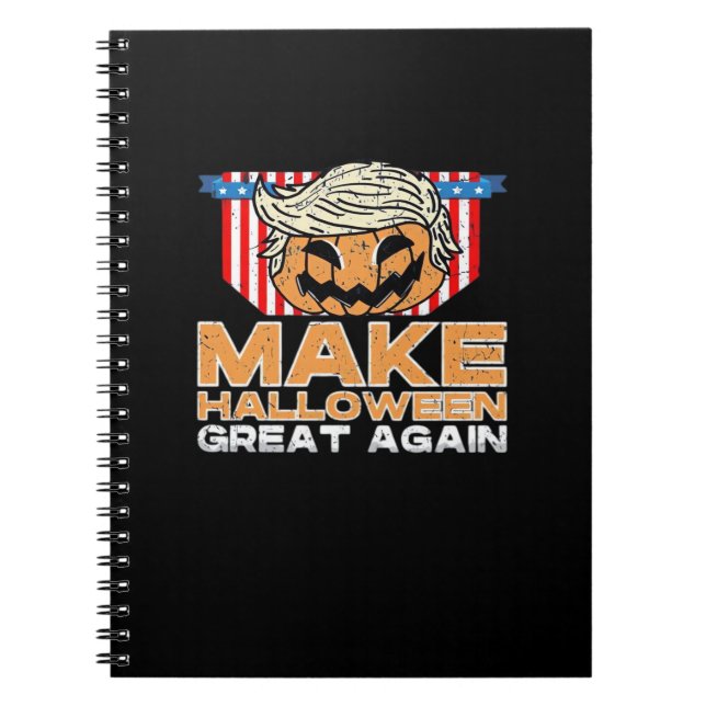 Carnet Trumpkin Halloween politique Vintage drôle (Devant)