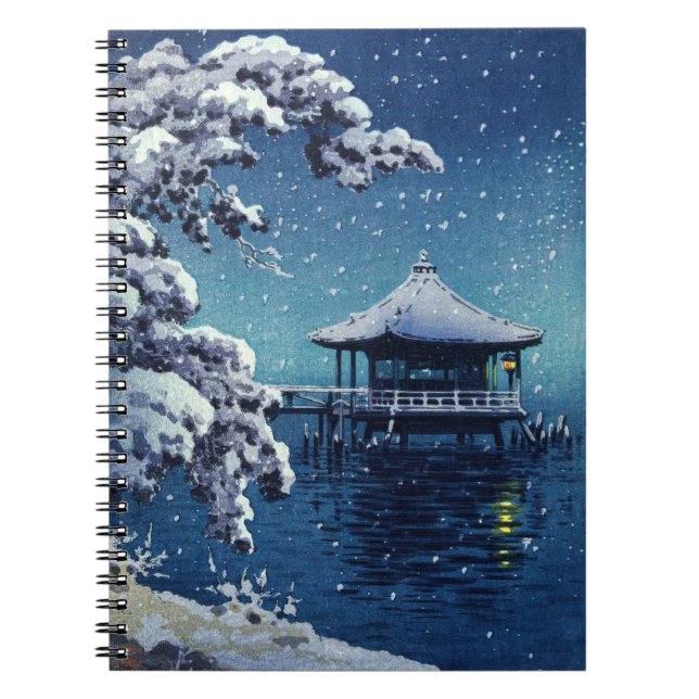 Carnet Tsuchiya Koitsu - Neige sur l'Ukimido à Katada (Devant)
