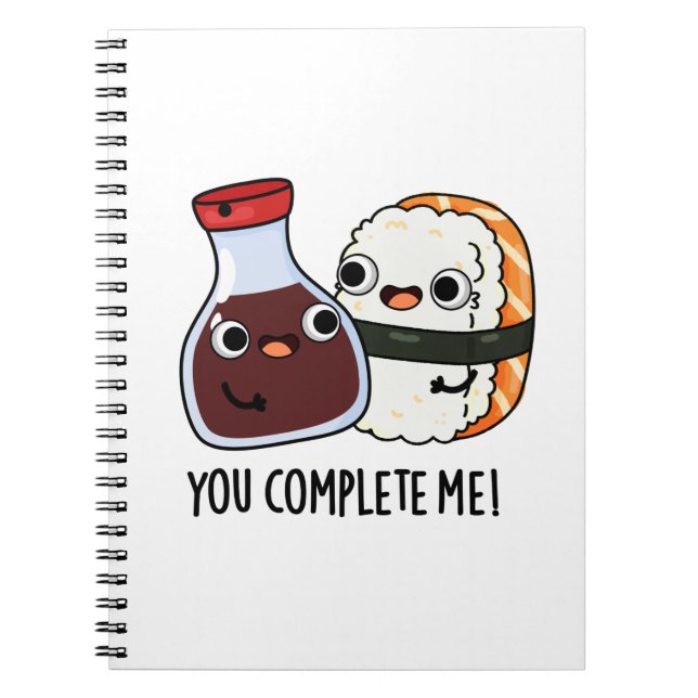 Carnet Tu Me Complètes Punaiserie de Sauce Soja Sushi Drô (Devant)