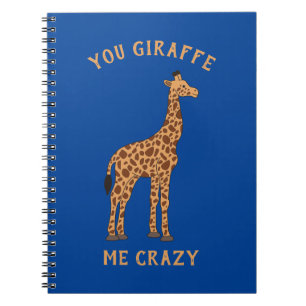 Carnet Tu Me Fais Tourner la Girafe Drôle de Pun de Zoo S