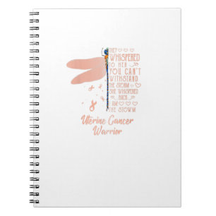 Carnet Tu Uterine Cancer Sensibilisation Dragonfly Ribbon