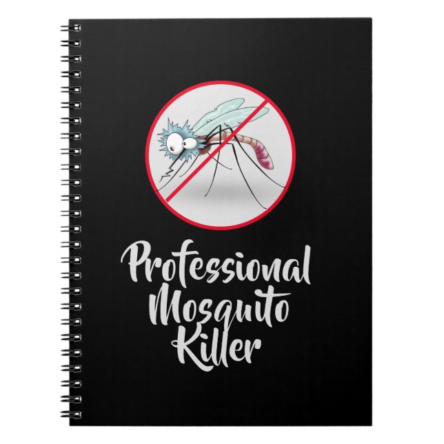 Carnet Tueur professionnel de moustiques noir (Devant)