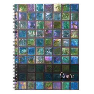 Carnet Tuiles multicolores brillantes en céramique tout