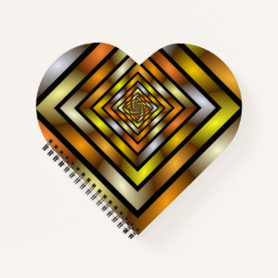 Carnet Tunnel lumineux coloré Trippy Fractal Graphisme