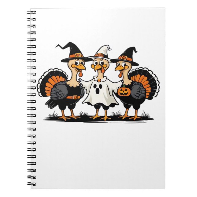 Carnet Turquie Halloween Boo, Thanksgiving Turquie, Éffra (Devant)